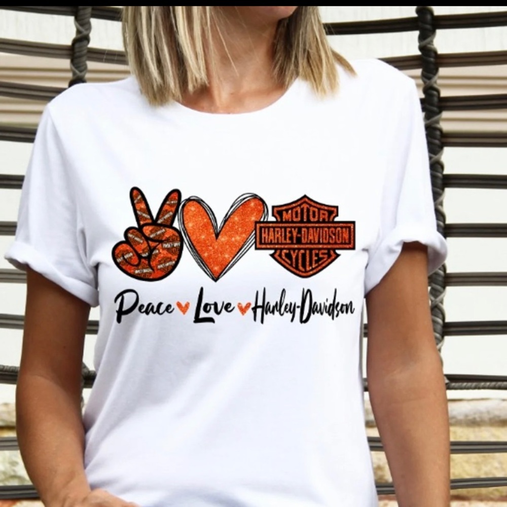 Peace, Love, and Harley T-Shirts - Picture 2 of 5